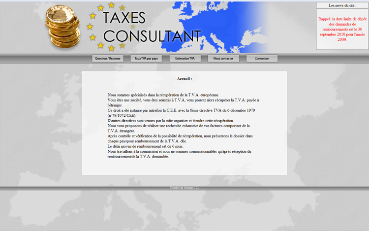 Screen : Taxe Consultant